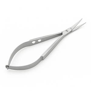 กรรไกรผ่าตัดตา ปลายทู่ตรง ด้ามจับสปริง กรรไกรสแตนเลส - Product Image 3