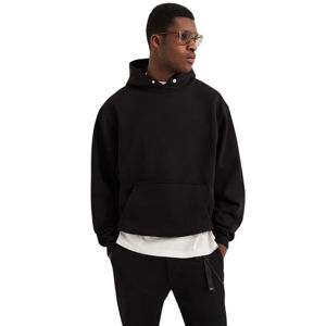 Sweat à capuche ample pour les Couples pour hommes Basics Cotton Blended Solid Color Pure Cotton Couple Style Hoodie - Product Image 5