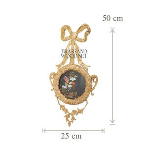 Sứ Hoa Tường mảng bám trong mạ Vàng rắn brass khung với Ribbon trang trí - Product Image 2