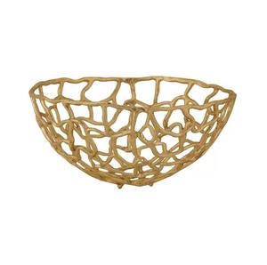 Bol de service en acier inoxydable martelé avec motif floral élégant en laiton pour des repas de luxe, des services festifs et une décoration intérieure haut de gamme - Product Image 4