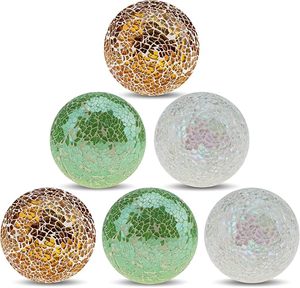 Adornos Navideños de Cristal Mosaico Hechos a Mano, Esferas Decorativas Iluminadas para Árbol de Navidad, Diseño Artístico - Product Image 4