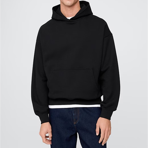 Personalizado Negro 450 500 Gsm Fleece Invierno 100% Algodón Lavado ácido Sudadera con capucha Patchwork de gran tamaño en blanco Regular Boxy Hombres Sun Faded Hoodie - Product Image 1