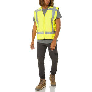 Nuevo Chaleco de trabajo de verano para hombres, lona duradera, logotipo personalizado, alta visibilidad, seguridad, función Reversible, ropa exterior - Product Image 2