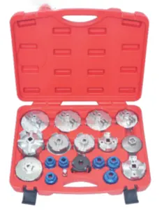 19-Piece cap lọc dầu cờ lê thiết lập công cụ thiết yếu thiết lập tự động sửa chữa bao gồm bộ lọc dầu Ổ cắm cờ lê nhà ở nắp loại bỏ công cụ