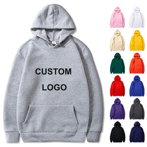 Unisex Pullover Sweatshirts Custom <b>Men's</b> Hoodie Designed by Manufacturers Wholesale Plain <b>Black</b> Knitted Hooded Fleece - Product Image 1