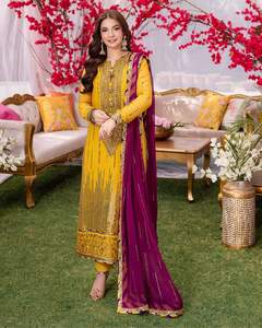 Traje Mehndi Salwar Kameez para Eid, Bodas y Ocasiones en la Playa - El Vestido Más Hermoso para Mujeres en Todo el Mundo - Product Image 4