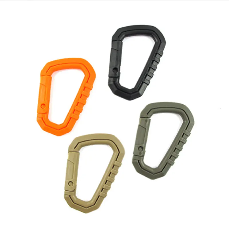 Molle Plastic Hook Carabiner Tactical Hiking D-ring Buckle Backpack Hooks Snap Clip Keychain Outdoor Clasp EDC Tool Keychain