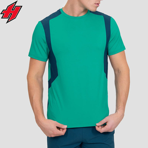 Vêtements de sport personnalisés pour hommes Combinaison de sport à manches courtes en polyester spandex respirant avec poche zippée Ensemble de 2 pièces - Product Image 6