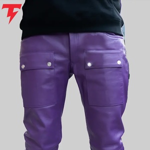 <b>Men</b> <b>Leather</b> Pants Genuine <b>Leather</b> Straight Fit <b>Trousers</b> Durable Comfortable Stylish Casual Fashion Wholesale Apparel - Product Image 6