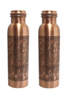 ลดราคาครั้งใหญ่ขวดทองแดงแกะสลักของดีไซน์เนอร์330มล. 1L ภาชนะใส่เครื่องดื่มพลาสติกที่หรูหราโดยนักออกแบบของเรา - Product Image 6