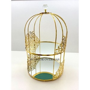 Métal de la meilleure qualité plaqué or de haute qualité et verre clair fabriqué à l'unique styliste pièce maîtresse de mariage fourniture de décoration de table - Product Image 1