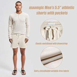 Shorts unisexes en coton éponge pour le sport d'été, shorts de course pour hommes, shorts de sport pour hommes, taille plus - Product Image 3