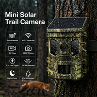Caméra de chasse et de surveillance de la faune Sensvision 4K 64MP avec capteur CMOS, panneau solaire 2600mAh, WiFi, Bluetooth, déclenchement rapide 0,3s, IP66, pour extérieur