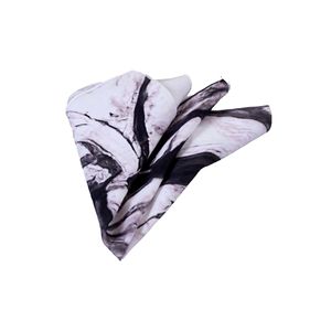 Black and White Abstract Digital Printed Cotton Neckerchief - Product Image 1