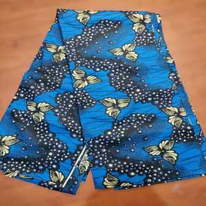 Nueva llegada, tela africana auténtica Ankara de primera calidad, 100 % seda, 6 yardas, con estampado digital. - Product Image 4