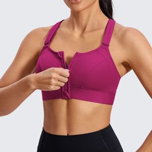 Soutien-gorge de sport sans couture à maintien élevé pour femme, léger, impression personnalisable, respirant à l'avant, vêtements de fitness en gros, sans manches - Product Image 4