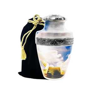 Urnas biodegradables artesanales para cenizas humanas Suministros funerarios Urna metálica al por mayor Cremación Exportador indio con calidad superior - Product Image 2