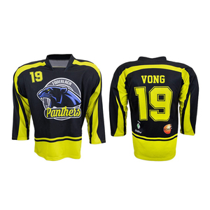 Jersey de hockey de secado rápido de alta resistencia, uniforme de hockey sobre hielo transpirable con cordón de escote para equipo de práctica de equipo de hockey para adultos - Product Image 5