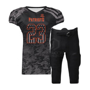 Uniforme de football américain taille XL, haute qualité, respirant, séchage rapide, 100% polyester, impression personnalisée, couleurs personnalisées, logo personnalisé, pour hommes - Product Image 1