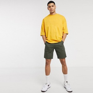 T-shirt uni surdimensionné confortable et élégant pour homme, coupe ample avec logo personnalisé, séchage rapide, respirant, manches courtes, col rond - Product Image 3