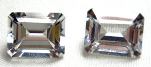 100% Topacio blanco Natural suelto precioso curación piedra preciosa fábrica directa Esmeralda en forma de corte facetado gemas para la fabricación de joyas OEM - Product Image 2