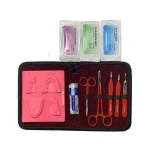 Formation à la suture comprenant un grand tampon de suture en silicone avec des kits de formation d'étudiants en médecine prédécoupés Instrument médical - Product Image 1