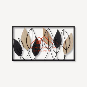 Juego de Arte de pared de Metal de hierro de diseño atractivo de 2 piezas de arte de pared 3D decorativo de pared de Hotel doméstico - Product Image 4