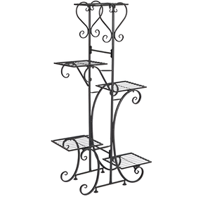 Meilleur support de plante en métal 5 niveaux support de pot de fleur étagère en fer forgé jardinière présentoir pour jardin patio pelouse intérieur extérieur - Product Image 5