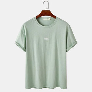 Camisetas Formales de Hombre de Alta Calidad, 100% Algodón, Tejido de Punto, Cuello en V, Tallas Grandes, Personalizadas con Estampado, Corte Regular OEM, Ribete en Contraste, Venta al Por Mayor - Product Image 1