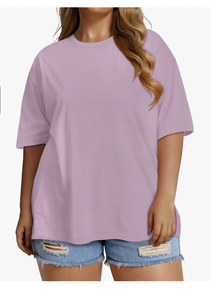 Camiseta de Manga Corta con Cuello Redondo para Mujer, Tallas Grandes, Compra al por Mayor, Fábrica de Bangladesh, Logotipo Personalizado, Nueva Llegada, Camiseta de Algodón - Product Image 5
