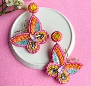 Fabricante de pendientes bordados, pendientes personalizados con múltiples cuentas, joyería festiva para mujer al mejor precio, pendientes con cuentas - Product Image 6