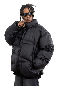 Veste matelassée imperméable et coupe-vent à capuche personnalisée 2026, 100% coton, écologique, séchage rapide, style urbain d'hiver - Product Image 4