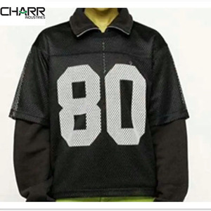 Camiseta Deportiva de Malla Transpirable Extra Grande Unisex de Alta Calidad Personalizada, Pantalones Cortos de Béisbol y Fútbol Estampados de Talla Grande, Camiseta Corta Cuadrada - Product Image 5