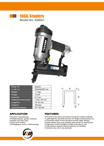 Engrapadora Neumática Serie 9240A1 de Alto Rendimiento, Grapas Calibre 18, Longitud de Grapa 16-40mm, OEM, Capacidad para 100 Piezas, Rápida - Product Image 2