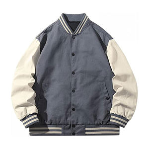 Chaqueta de béisbol hecha en Pakistán para primavera y otoño para parejas Universidad Varsity sólido Casual invierno moda Stand carta precio bajo - Product Image 4