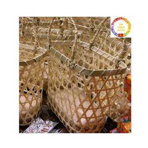 Wholesale Natural Bamboo Storage <b>Basket</b> Handmade Eco Friendly <b>Basket</b> for Wedding <b>Easter</b> Christmas - Product Image 1