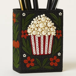 Colección de Portaplumas de Tela con Cuentas, Organizador de Escritorio, Personalizado, con Diseño de Londres, Viajes, Palomitas de Maíz, Festivo, Papelería Navideña en 2026 - Product Image 1