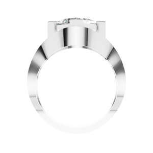 Anillo de Compromiso Solitario con Moissanita de 2 Quilates, Corte Princesa, Color E-F, Claridad VVS-VS, Engaste de Puntas, Oro Sólido de 14k, para Mujer, Boda, Fiesta - Product Image 4