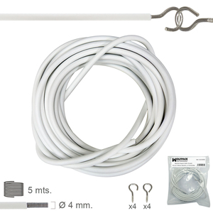 Kit de tringle à rideau spirale (5 mètres de tringle et 8 crochets) - Product Image 1