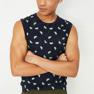 Camiseta sin mangas para hombre, talla grande, ajuste muscular, transpirable, ecológica, de secado rápido, informal, para entrenamiento, diseño sin mangas personalizable, estilo hip - Product Image 4