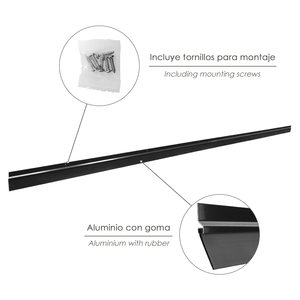 Sello de Aluminio Negro para Puerta de Garaje con Goma de 2.5m. - Product Image 3