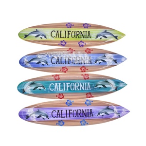 Planche de Surf en bois faite à la main, combinaison d'aérographe de sculpture de 30 <span class=keywords><strong>cm</strong></span>, Plaque murale de Surf de tortue hawaïenne - Product Image 5