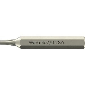 Juego de puntas de destornillador 6 L.30mm Micro TX 6 867/0 WERA VPE 10 - Product Image 1