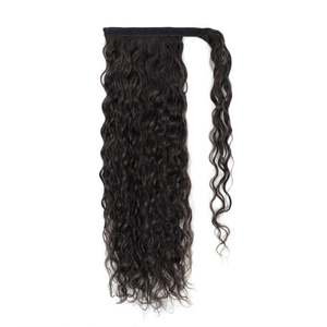 Extensiones de Cabello Humano con Cola de Caballo Rizada y con Cordón Ajustable # Ondas de Agua Color Marrón Chocolate 2C - Product Image 3