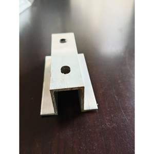 Abrazadera media de doble orificio para sistema de montaje solar Material de aluminio duradero - Product Image 1