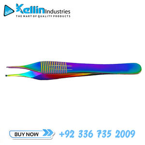 Pince à tissus Adson en acier inoxydable enduit multicolore Instrument de chirurgie générale des dents de 12cm - Product Image 6