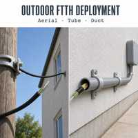 Kabel Serat Optik Tipe Busur FTTH GJYXFCH GJYXCH 1 2 4 Core LSZH PVC G652D G657A1 G657A2 Kabel Luar Ruangan
