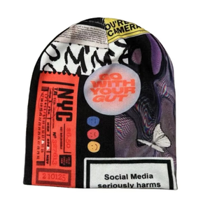 หมวกบีนนี่ถักลายแจ็คการ์ดทันสมัย สไตล์ฮิปฮอป แฟชั่นสตรีท ปักลาย 3 มิติ ฟรีไซส์ กันน้ำ ลายโบว์ ลายพราง พร้อมโลโก้สั่งทำ - Product Image 5