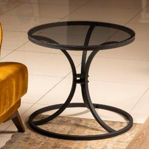<b>Round</b> Shape <b>Black</b> Color Iron <b>Side</b> <b>Table</b> for Home Furniture Living Room <b>Side</b> <b>Table</b> With Greatest Quality - Product Image 1