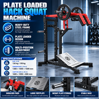 Machine à squats hack réglable BN à charge libre avec cadre en acier perforé pour l'entraînement des jambes des athlètes en club de fitness